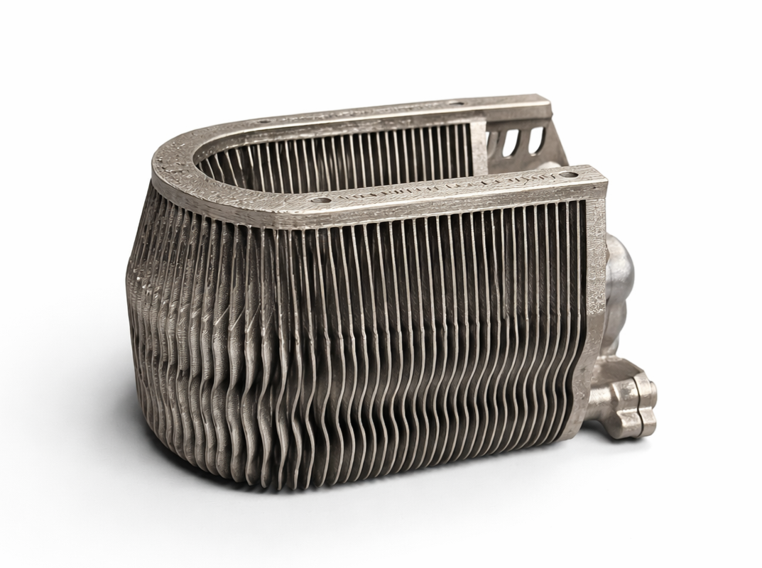 Multichannel Satellite Radiator aus Titan Ti-6Al-4V mit feinen Lamellen